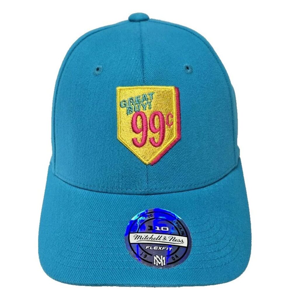 Mitchell & Ness x AriZona 'Great Buy 99¢' Blue Flexfit Hat